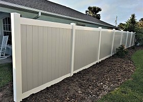 6' Gray Privacy Fence