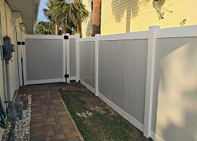 6' Tall Gray Privacy fence