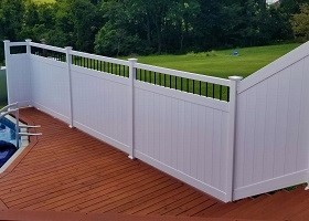 ohio white privacy fence panel