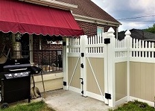 Shasta vinyl privacy fence gate