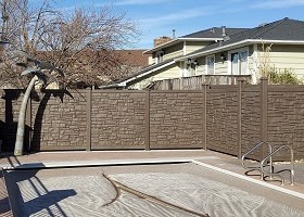 simulated stone fence