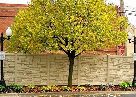 simulated stone fence