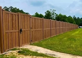 Walnut Brown Privacy Fence