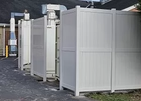 6' White Privacy Fence