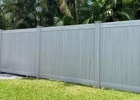 White PVC privacy fence panel