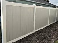 White and Gray Privacy Fence