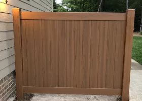 mocha walnut privacy fence vinyl