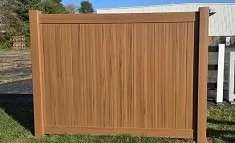 Mocha Walnut Privacy Fence