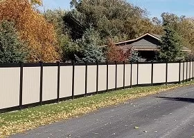 Black and White Privacy Fence
