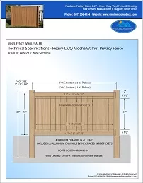 4 foot tall vinyl privacy fence