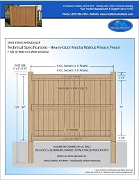 7' tall vinyl privacy fence